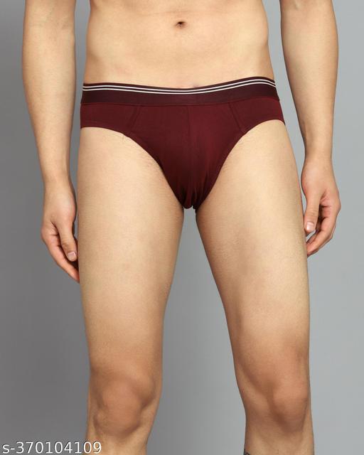 CMYK MENS SOLID COTTON LYCRA OUTER ELASTIC BRIEF - MC-FASHIONS.COM