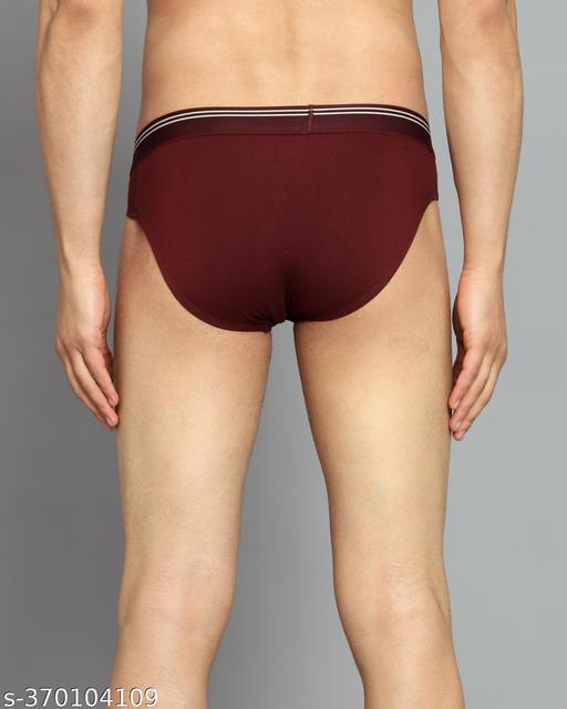 CMYK MENS SOLID COTTON LYCRA OUTER ELASTIC BRIEF - MC-FASHIONS.COM