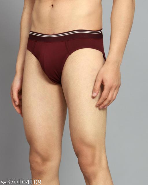CMYK MENS SOLID COTTON LYCRA OUTER ELASTIC BRIEF - MC-FASHIONS.COM