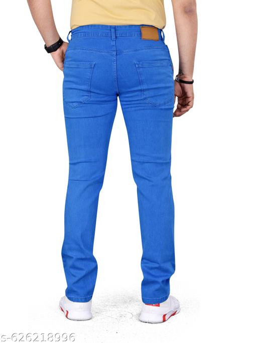 Men Jeans, SKY BLUE Jeans, Denim Jeans, Slim‑Fit SKY BLUE Denim Jeans for Men - MC-FASHIONS.COM
