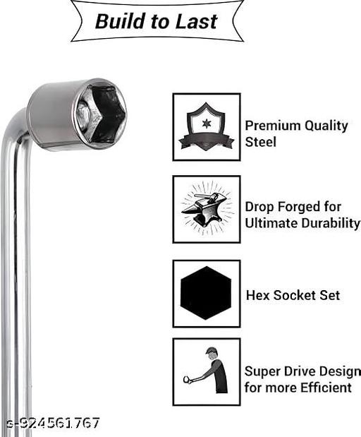 10-Pieces Hex Socket Wrench Spanner Tool Goti Set for Automobiles/Bike/Car Repair Tool Kit Socket Set (Pack of 10) - MC-FASHIONS.COM