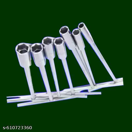 T Spanner Wrench Set of 7 Professional Multipurpose Socket Tools for Car Bike and Machinery Repairs (T Spanner Set, Socket Wrench Tool, Garage Tools Kit, Bike Repair Spanner, Steel Socket Set, T Spanner set 7 PCS SET) - MC-FASHIONS.COM