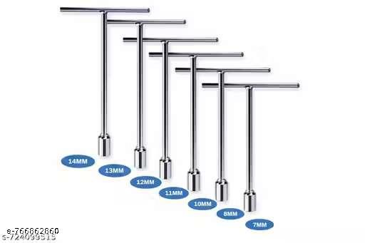  7Pcs Hex T-Socket T Spanner Set for Automobiles/Bike/Car Repair Tools Kit Socket Set (7mm to 14mm)(Pack of 7) - MC-FASHIONS.COM
