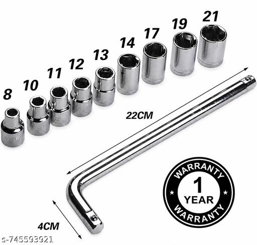 Aiwa 10 Pieces Hand Tools Wrench Set Spanner Set Tool Kit Socket Set (Pack of 10) - MC-FASHIONS.COM
