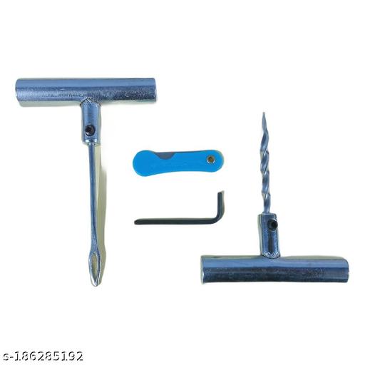 Seahorse Polymers Tubeless Tyre Puncture Repair Silver Kit/Heavy Duty with 5 Pcs Brown Strips and Free Carry Bag - MC-FASHIONS.COM
