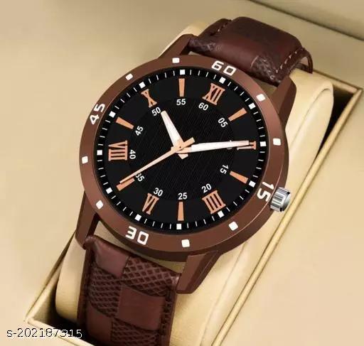 Boys and Men's Exclusive Men201 Brown Boys watch and Men watches Hand watch men Sports gents stylish Leather Belt gift Analog Watch - For Men - MC-FASHIONS.COM