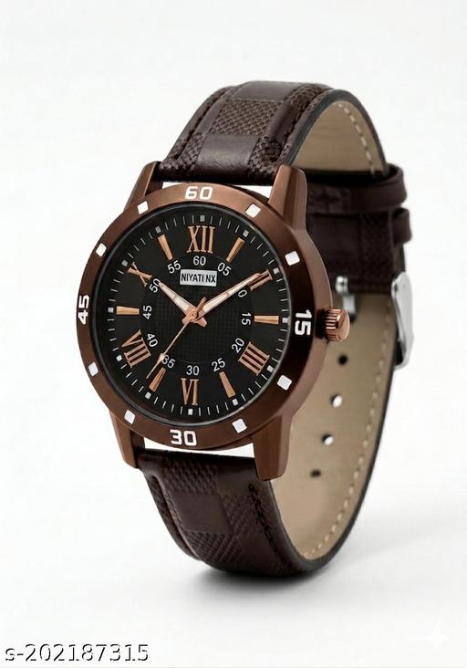Boys and Men's Exclusive Men201 Brown Boys watch and Men watches Hand watch men Sports gents stylish Leather Belt gift Analog Watch - For Men - MC-FASHIONS.COM