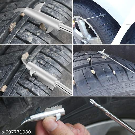2 in 1 Car Tire Stone Cleaning Hook, Tire Groove Stones Removing Tool, Tyre Stone Picker for Motor Bike Truck Car, Tire Protector Repair Tool - MC-FASHIONS.COM