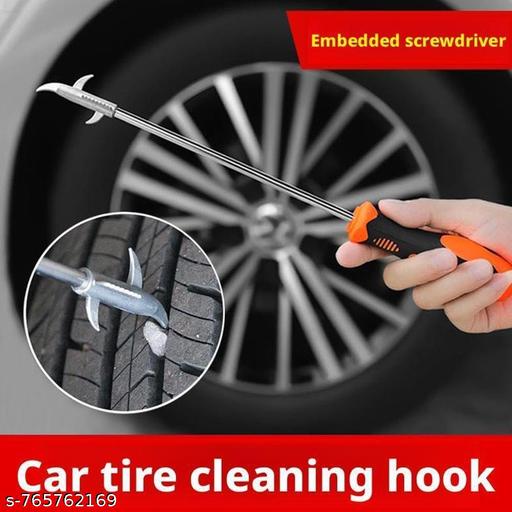 2 in 1 Car Tire Stone Cleaning Hook, Tire Groove Stones Removing Tool, Tyre Stone Picker for Motor Bike Truck Car, Tire Protector Repair Tool - MC-FASHIONS.COM