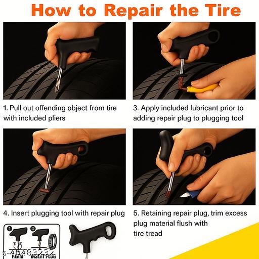KVA KV-135 Tubeless Tyre Puncture Repair Kit - MC-FASHIONS.COM