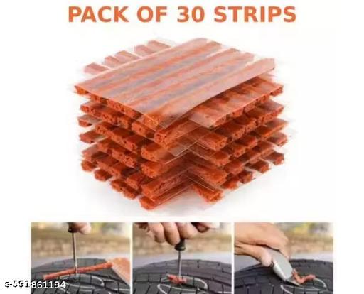 (Pack of 30 Strips,10cm) Tubeless Tyre Puncture Repair Strips,30 Puncher Repair Seal Strips for Car, Bike, SUV, & Motorcycle (30)  - MC-FASHIONS.COM