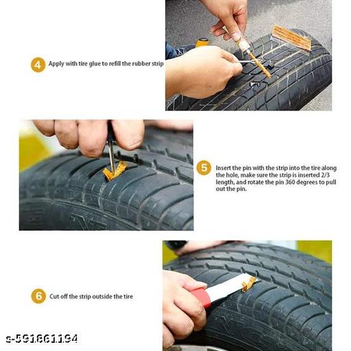 (Pack of 30 Strips,10cm) Tubeless Tyre Puncture Repair Strips,30 Puncher Repair Seal Strips for Car, Bike, SUV, & Motorcycle (30)  - MC-FASHIONS.COM