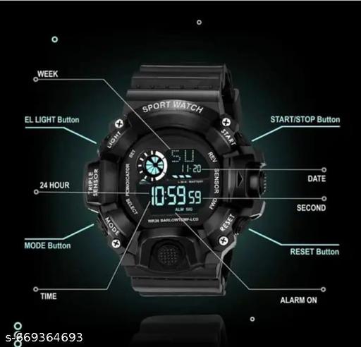 Digital Sports Waterproof Military Multifunction Stopwatch Countdown Date Alarm Watch for Men's Kids Boys Watches for Men - MC-FASHIONS.COM