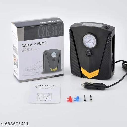 Car Tyre Inflator Pump- Heavy Duty Electric Air Compressor Pump Portable Tyre Inflator for Car with Built-in LED Light, 12V 150 PSI High Pressure Dial Gauge for Bicycles, Trucks, Balls,Cars - MC-FASHIONS.COM