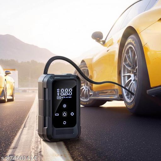 Rechargeable Digital Tyre Inflator | Cordless Air Pump with Pressure Preset & Multi Nozzle Kit - MC-FASHIONS.COM