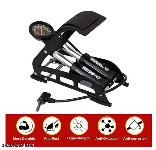 Air Flow HONOR air pump for car, heavy duty air pump, double cylinder air pump, air pump for motorcycle, car air pump, tyre air pump Heavy-Duty Dual Barrel Foot Air Pump - High Pressure - MC-FASHIONS.COM