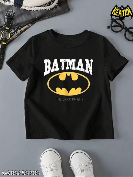 Unisex Batman Printed Black T-Shirt | Cotton Blend Round Neck Half Sleeve Graphic Casual T-Shirt for Men, Women, Boys & Girls - MC-FASHIONS.COM