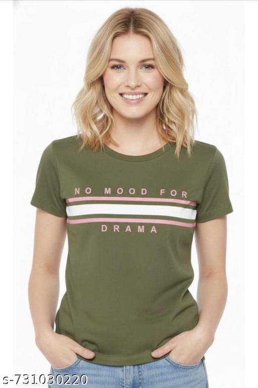 Women's Stylish Cotton Round Neck Tshirts 100% Cotton Regular fit For Women And Girls  - MC-FASHIONS.COM