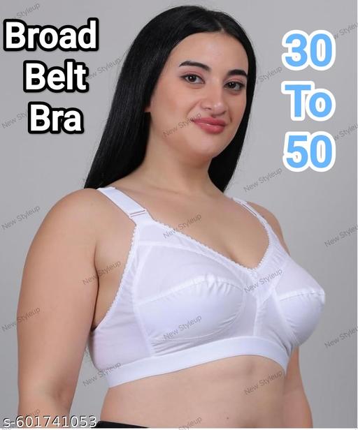 Big Size Bra Plus Size Bra 30 to 50 C or D cup Tendy Cotton Everyday 25mm- Wide Straps Bra Full Coverage Non Padded Big Cup Size Bra - MC-FASHIONS.COM