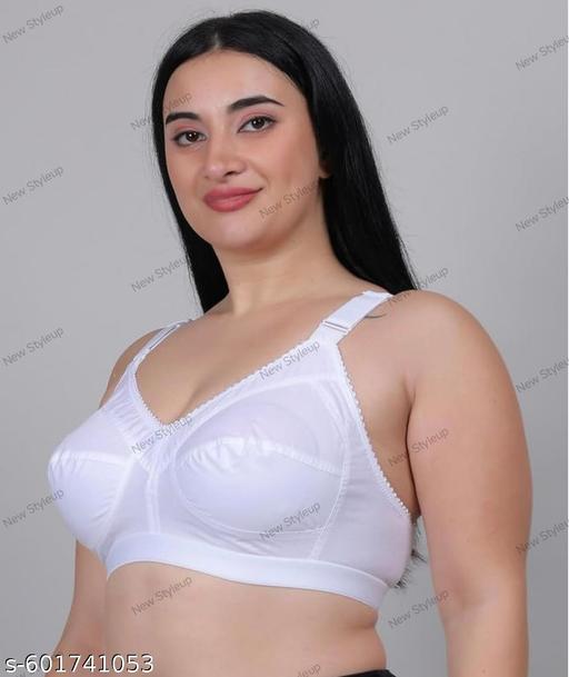 Big Size Bra Plus Size Bra 30 to 50 C or D cup Tendy Cotton Everyday 25mm- Wide Straps Bra Full Coverage Non Padded Big Cup Size Bra - MC-FASHIONS.COM