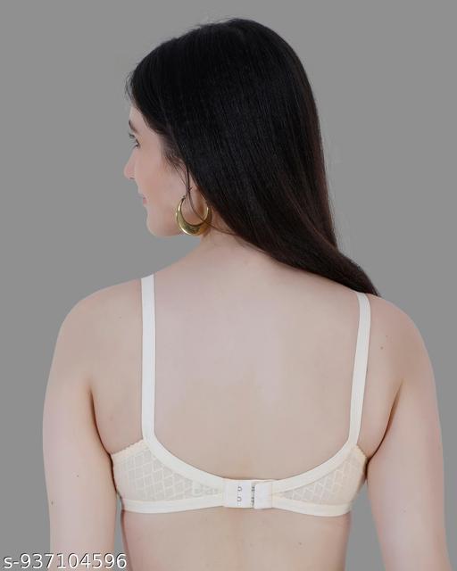 Women Nonpadded Cotton Blend Fullcoverage Skin Regular bra-Shadow - MC-FASHIONS.COM