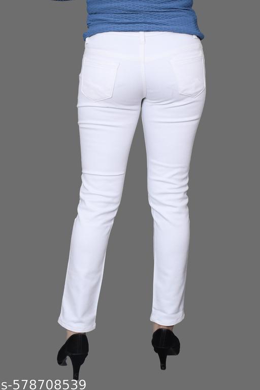 WHITE COOL DENIM JEANS (PACK OF 1) - MC-FASHIONS.COM