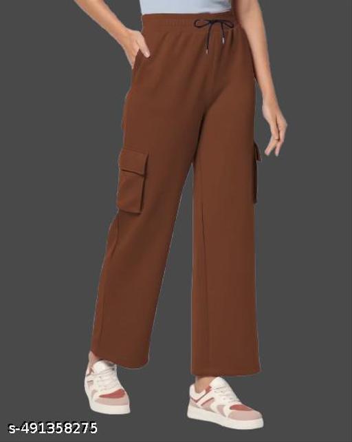 CRN#Brown-Woman Cargo Pants  - MC-FASHIONS.COM