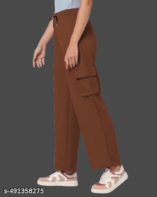 CRN#Brown-Woman Cargo Pants  - MC-FASHIONS.COM