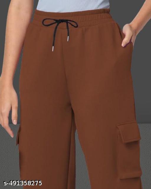 CRN#Brown-Woman Cargo Pants  - MC-FASHIONS.COM