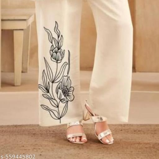 Girls Cute trendy Fashionable Stylish Full Length Palazzo Set For Women - MC-FASHIONS.COM