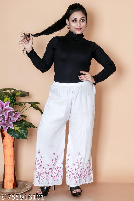 Girls Cute trendy Fashionable Stylish Full Length Palazzo Set For Women - MC-FASHIONS.COM