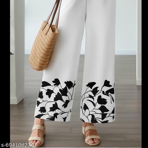 Girls Cute trendy Fashionable Stylish Full Length Palazzo Set For Women - MC-FASHIONS.COM