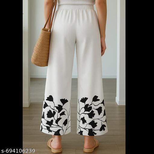 Girls Cute trendy Fashionable Stylish Full Length Palazzo Set For Women - MC-FASHIONS.COM
