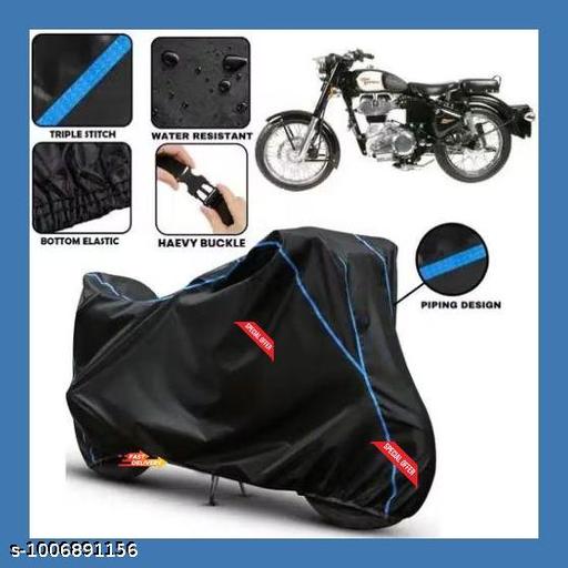 ALFA BUYING TrendyWater Resistant Bike Cover Dustproof UV Protection Bike Body Cover for Universal Fit:and all bike coverAll-Weather Protection with Blue Piping - (Black) - MC-FASHIONS.COM