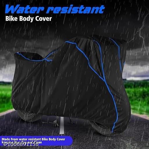 ALFA BUYING TrendyWater Resistant Bike Cover Dustproof UV Protection Bike Body Cover for Universal Fit:and all bike coverAll-Weather Protection with Blue Piping - (Black) - MC-FASHIONS.COM