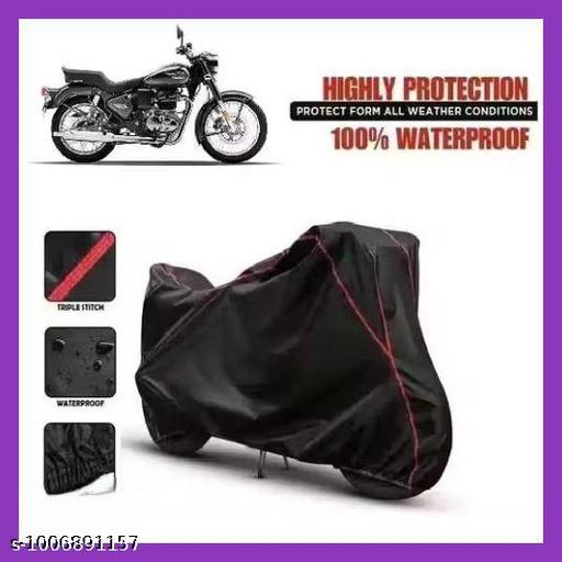 ALFA BUYING TrendyWater Resistant Bike Cover Dustproof UV Protection Bike Body Cover for Universal Fit:and all bike coverAll-Weather Protection with RED Piping - (Black) - MC-FASHIONS.COM