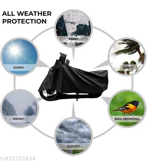 BBC Presents 100% Waterproof, Dirt & Dust Proof Bike/Scooty/Motorcycle Cover For Premium Bike with Premium Polyester Fabric (Black) also Suitable for all 125 CC Bikes & Scooty and upto 150cc Pack Of 1 | Specially Designed For ROYAL ENFIELD BULLET 350CC - MC-FASHIONS.COM