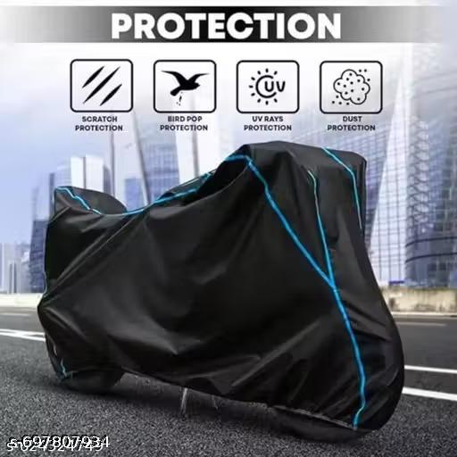 Vehicle Cover [Blue Piping] _:- Especially Designed for {Royal Enfield Vullet 350} Are Water Resistant, UV Protection & Sun and Dust Protection of your Vehicle With Accurate Fitting Bike/Scooty Cover For Royal Enfield Vullet 350 Bike Cover - MC-FASHIONS.COM