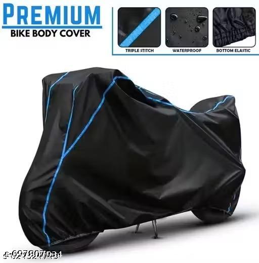 Vehicle Cover [Blue Piping] _:- Especially Designed for {Royal Enfield Vullet 350} Are Water Resistant, UV Protection & Sun and Dust Protection of your Vehicle With Accurate Fitting Bike/Scooty Cover For Royal Enfield Vullet 350 Bike Cover - MC-FASHIONS.COM