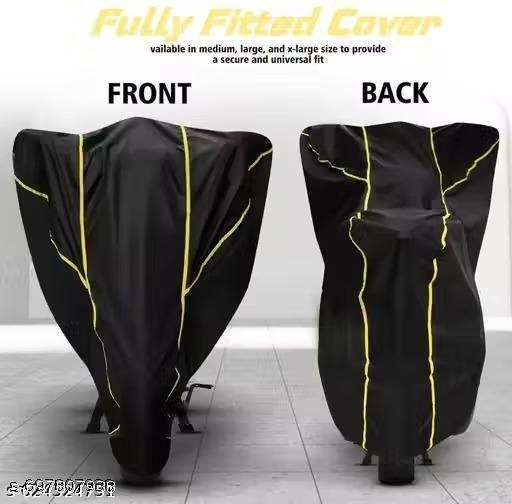 Vehicle Cover [Yellow Piping] _:- Especially Designed for {Royal Enfield Vullet 350} Are Water Resistant, UV Protection & Sun and Dust Protection of your Vehicle With Accurate Fitting Bike/Scooty Cover For Royal Enfield Vullet 350 Bike Cover - MC-FASHIONS.COM