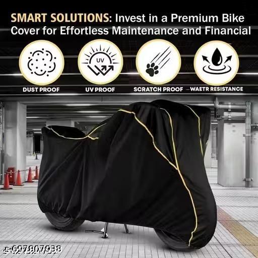 Vehicle Cover [Yellow Piping] _:- Especially Designed for {Royal Enfield Vullet 350} Are Water Resistant, UV Protection & Sun and Dust Protection of your Vehicle With Accurate Fitting Bike/Scooty Cover For Royal Enfield Vullet 350 Bike Cover - MC-FASHIONS.COM
