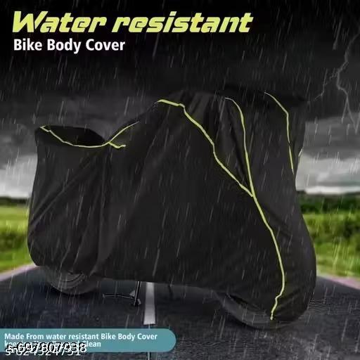 Vehicle Cover [Yellow Piping] _:- Especially Designed for {Royal Enfield Vullet 350} Are Water Resistant, UV Protection & Sun and Dust Protection of your Vehicle With Accurate Fitting Bike/Scooty Cover For Royal Enfield Vullet 350 Bike Cover - MC-FASHIONS.COM