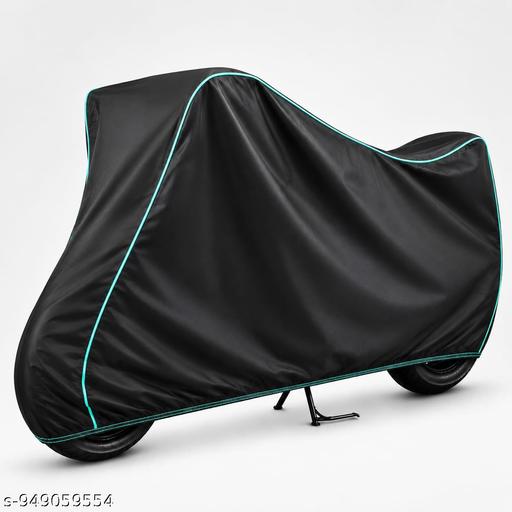 100% Waterproof Bullet Bike Cover with Aqua Piping | Heavy Duty Dustproof Sun UV Protection Cover for Royal Enfield Bullet Classic 350, 500 & All Bullet Models (Aqua Piping) - MC-FASHIONS.COM