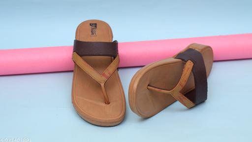 TOASTY TOES Comfortable Anti Skid Durable Lightweight flip flop, Soft Cushioned Slipper for Womens (Tan) - MC-FASHIONS.COM