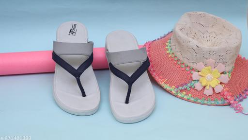 TOASTY TOES Comfortable Anti Skid Durable Lightweight flip flop, Soft Cushioned Slipper for Womens (Light Grey) - MC-FASHIONS.COM