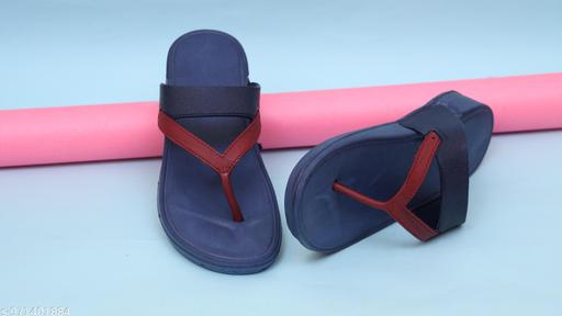 TOASTY TOES Comfortable Anti Skid Durable Lightweight flip flop, Soft Cushioned Slipper for Womens (Navy Blue) - MC-FASHIONS.COM