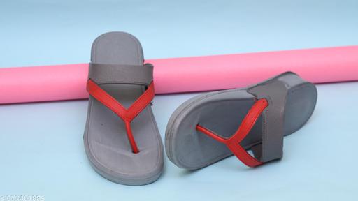 TOASTY TOES Comfortable Anti Skid Durable Lightweight flip flop, Soft Cushioned Slipper for Womens (Dark Grey) - MC-FASHIONS.COM