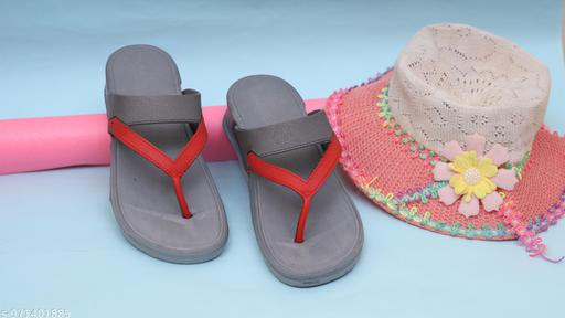 TOASTY TOES Comfortable Anti Skid Durable Lightweight flip flop, Soft Cushioned Slipper for Womens (Dark Grey) - MC-FASHIONS.COM