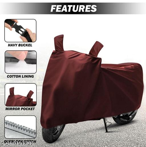 SOWELAR Motorcycle Bike Cover [ MAROOM] -: Modren Design For Exclusive Imported Fabric Quality [ Vullet 350] Overwall Protection,Water Resistant,Sun Protection,Weather Protection For Bike With Full Area Two Wheeler Cover Are Model Bike/Scooty OF [ Bulet 350 ] - MC-FASHIONS.COM