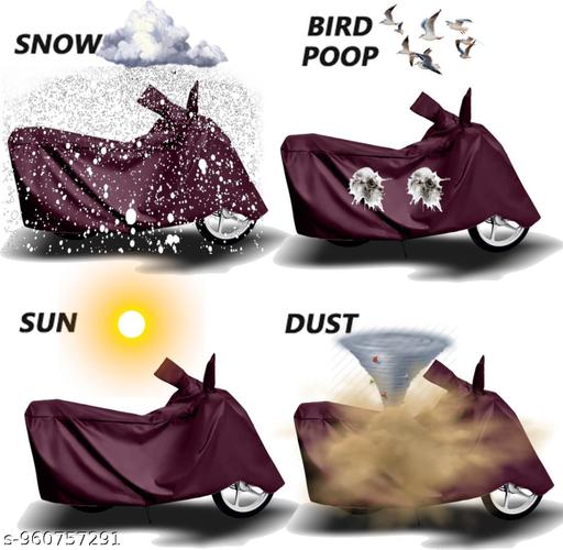 SOWELAR Motorcycle Bike Cover [ MAROOM] -: Modren Design For Exclusive Imported Fabric Quality [ Vullet 350] Overwall Protection,Water Resistant,Sun Protection,Weather Protection For Bike With Full Area Two Wheeler Cover Are Model Bike/Scooty OF [ Bulet 350 ] - MC-FASHIONS.COM